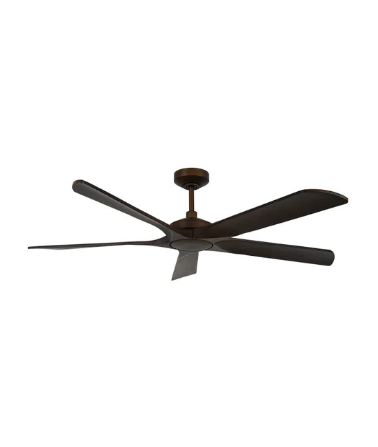 dc fan with light in bronze