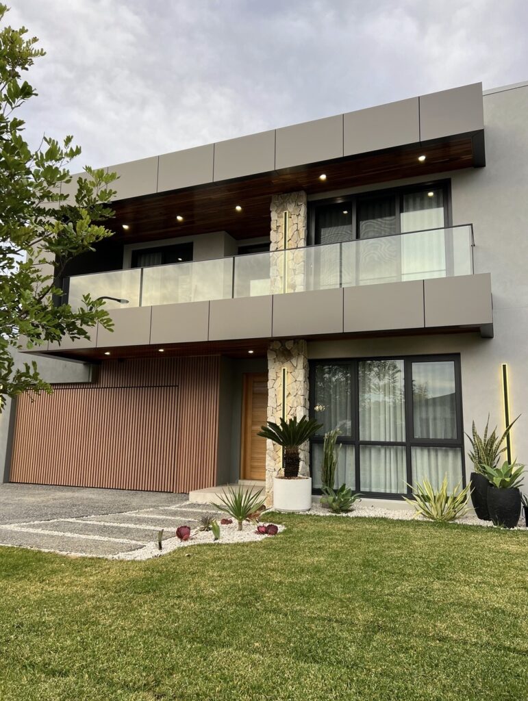 Modern house with landscaped front garden